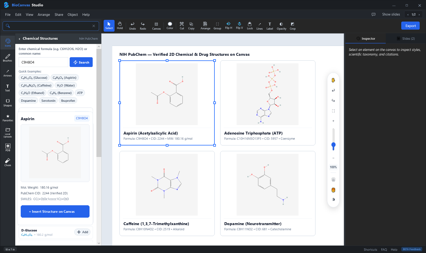 NIH PubChem Chemical Structure Importer